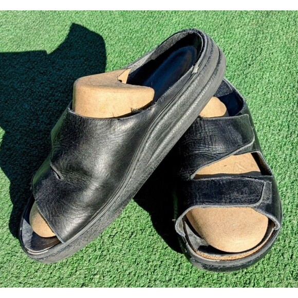 USED Mephisto Mules 2-Strap Leather w/Removable Footbed Sandals FAIR Condition - Picture 1 of 11